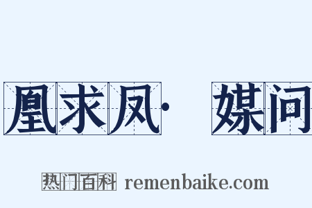 凰求凤·媒问是什么意思的图片